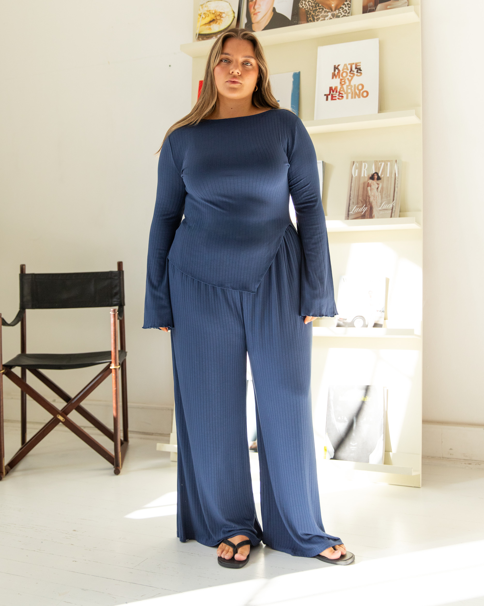 Isla Pants in Navy - Comfortable Pregnancy and Postpartum Pants - The Lullaby Club