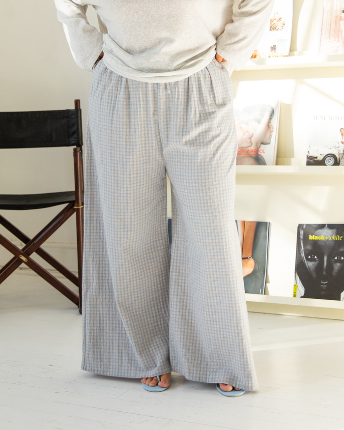 Lola Pants | Powder Blue Gingham