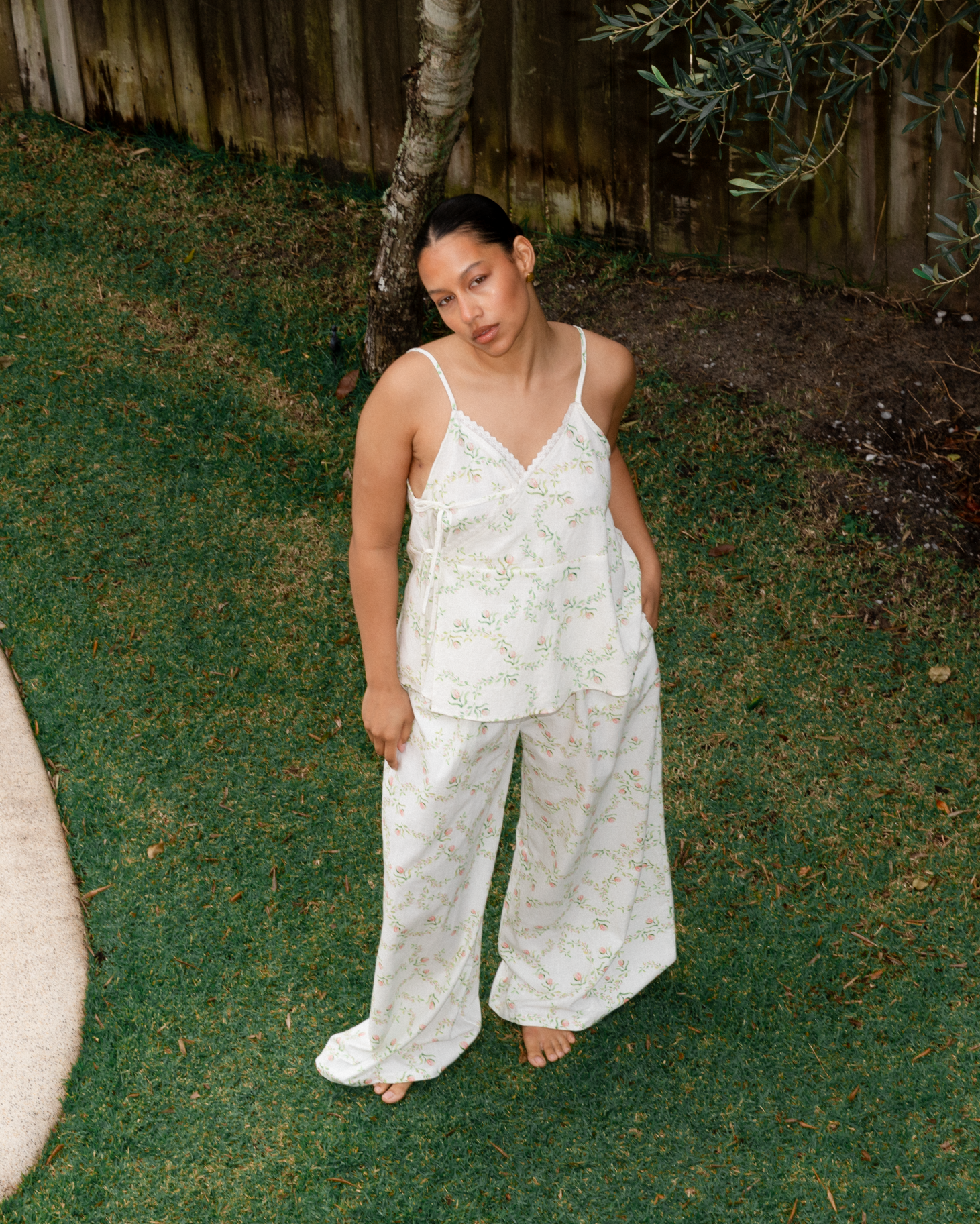 Lulu Wrap Top in Cottage Rose - Breastfeeding Friendly - The Lullaby Club