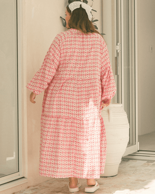 Maxi Avalon Smock Dress | Gingham Hearts