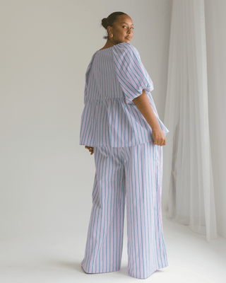 Posey Pants | Purple & Blue Stripe