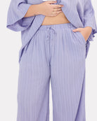 Posey Pants in Purple Crepe - Maternity Friendly Pants - The Lullaby Club