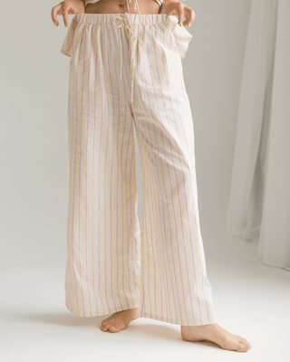 Posey Pants | Yellow & Purple Stripe