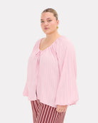Renee Top in Pink Crepe | Size Inclusive AU 6-26 | The Lullaby Club