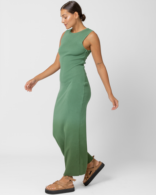 Hazel Knit Dress | Green Ombre
