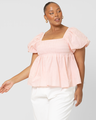 Amber Baby Doll Top | Sherbet Pink