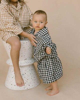 The Lullaby Club_Mini Lounge Set_Kids Shorts and button up shirt